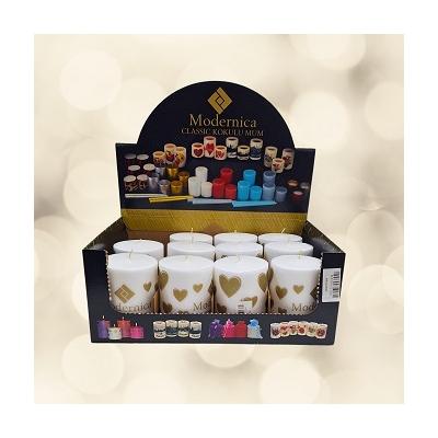 ORTA NATUREL SİLİNDİR MUM *12*24 - 058.02.0550