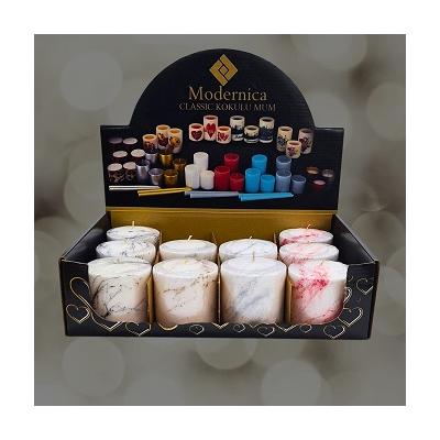 MERMER DSN BEYAZ SİLİNDİR KÇK MUM *12*24 - 058.02.0718