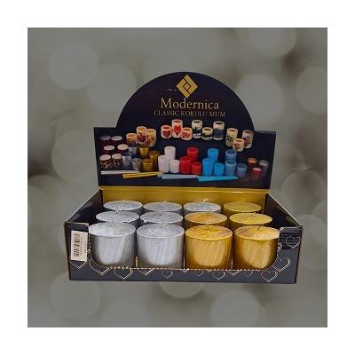 VARAKLI KÜÇÜK SİLİNDİR MUM *12*24 - 058.02.0877