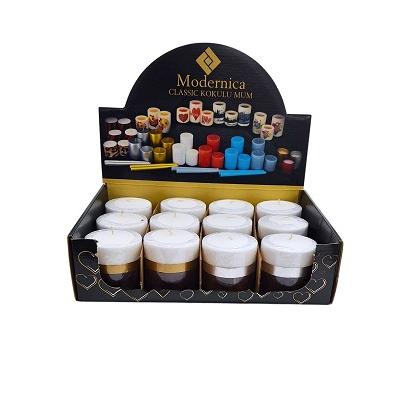 ŞERİTLİ SİLİNDİR SİYAH MUM KÇK *12*24 - 058.02.1767