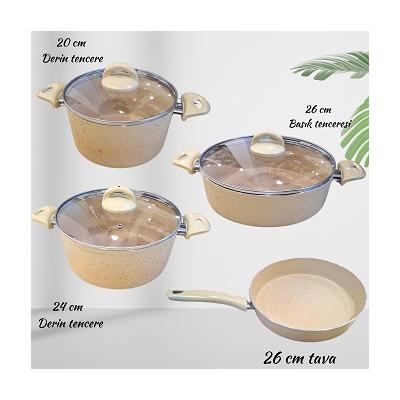 7PRÇ GRANİT SET (KREM) *1 - 923.13214