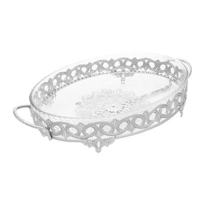 ROSE FIRINCAM SUNUM TEPSİSİ OVAL ORTA GÜMÜŞ*8 - SAG.İML.012.1062-2G