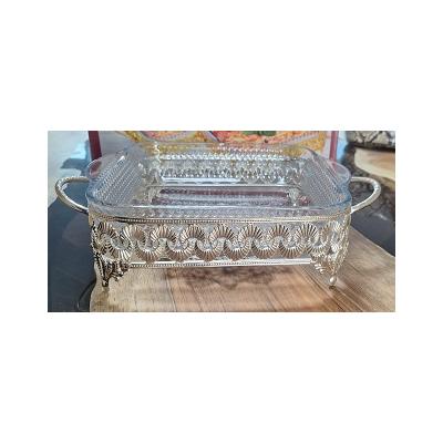 HİLAL FIRINCAM SUNUM TEPSİSİ KARE ORTA GÜMÜŞ*8 - SAG.İML.012.1205-2G