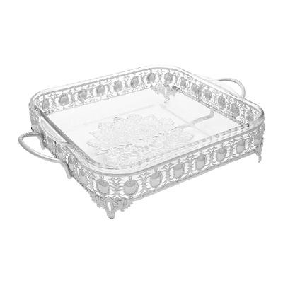 YENİCE FIRINCAM SUNUM TEPSİSİ KARE ORTA GÜMÜŞ*8 - SAG.İML.012.9820-2G