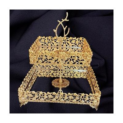 GÜLLÜ DALLI KARE KATLI KURABİYELİK ALTIN*10 - SAG.İML.014.1805-A