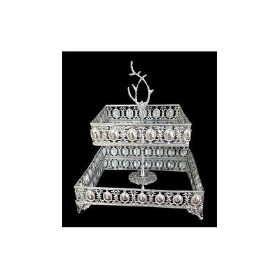 YENİCE KARE 2 KATLI KURABİYELİK GÜMÜŞ*12 - SAG.İML.014.9999-G