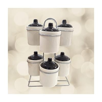 PORSELEN TELLİ 6 LI BAHARAT TAKIMI GÜMÜŞ *4*3 - SAG.İML.100.00289-G