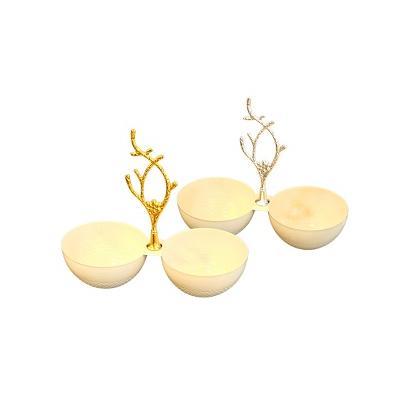 METAL 2Lİ KREM ROZANS ÇEREZLİK *34 - SAG.İML.ZY-032-K